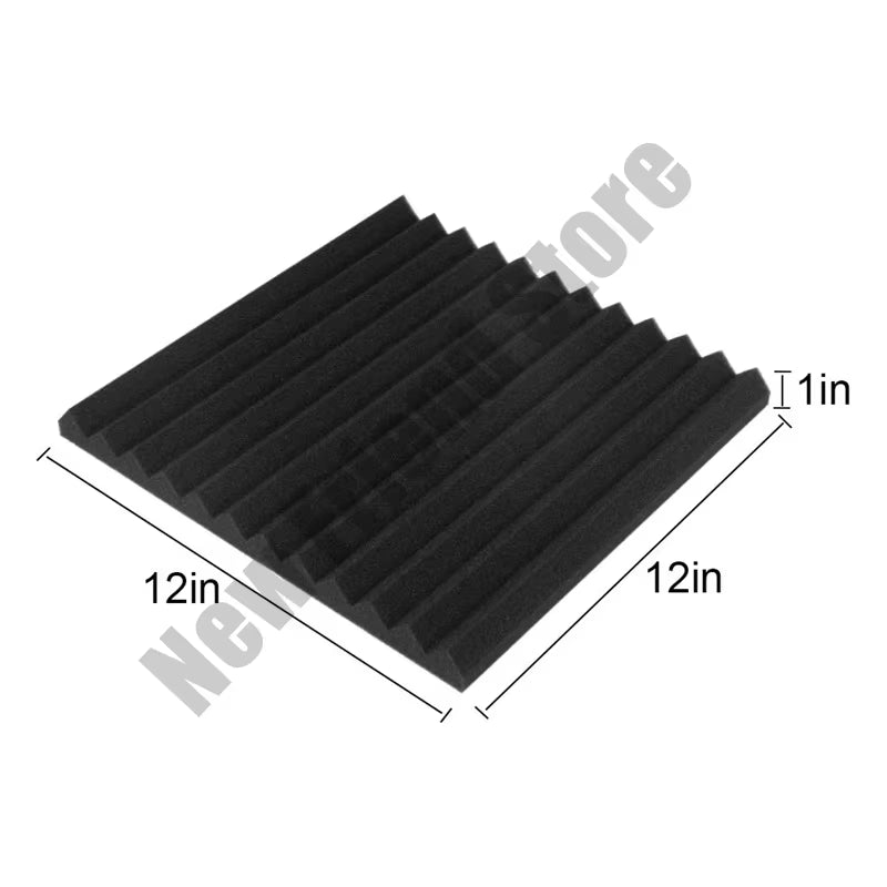 50PCS 300X300X25Mm Acoustic Foam Studio Soundproofing Panels Wedges Soundproof Absorption Treatment Sponge Sound Insulation Foam