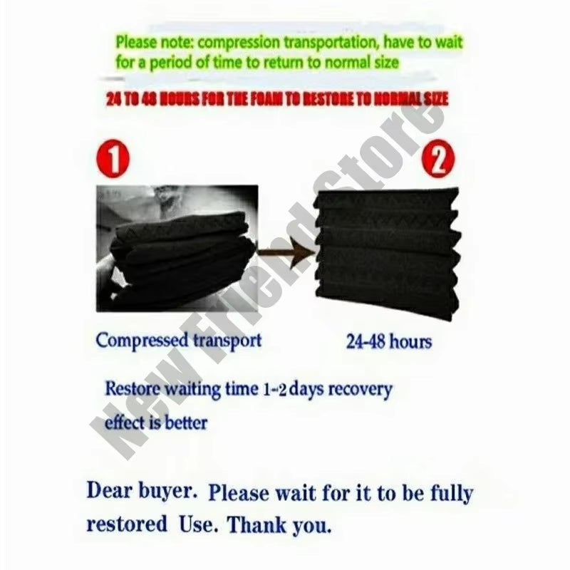 50PCS 300X300X25Mm Acoustic Foam Studio Soundproofing Panels Wedges Soundproof Absorption Treatment Sponge Sound Insulation Foam